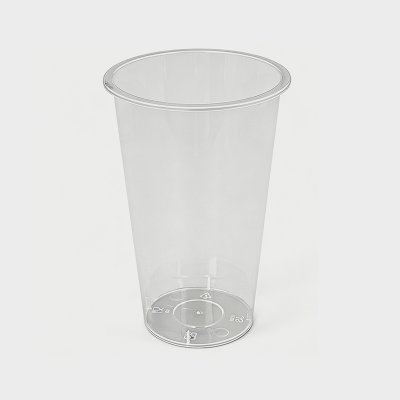 Recyclebare gladde en transparante plastic beker van voedingskwaliteit