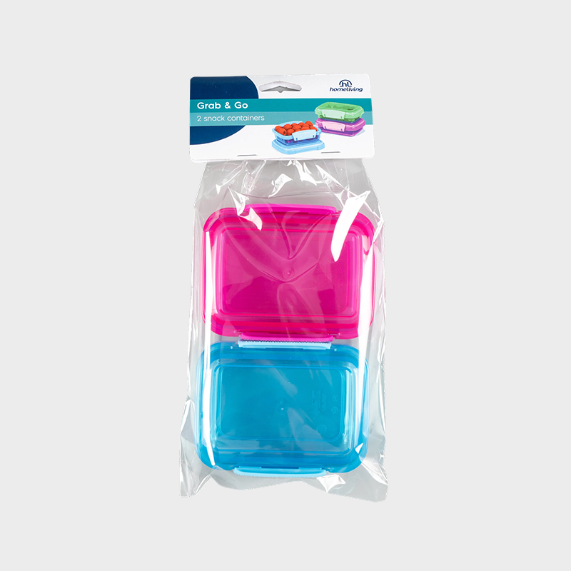 Ronde plastic fastfooddoos met deksel PFB004