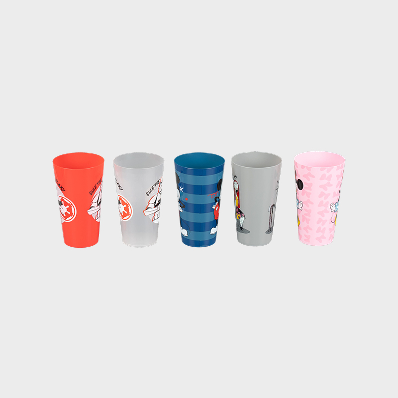 Stapelbare PP-plastic beker van 1000 ml met warmteoverdracht